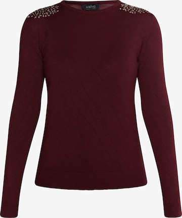 usha BLACK LABEL Pullover 'Nowles' in Rot: predná strana