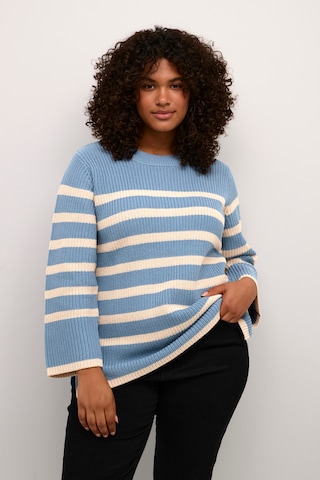 Pull-over 'Milla' KAFFE CURVE en bleu : devant