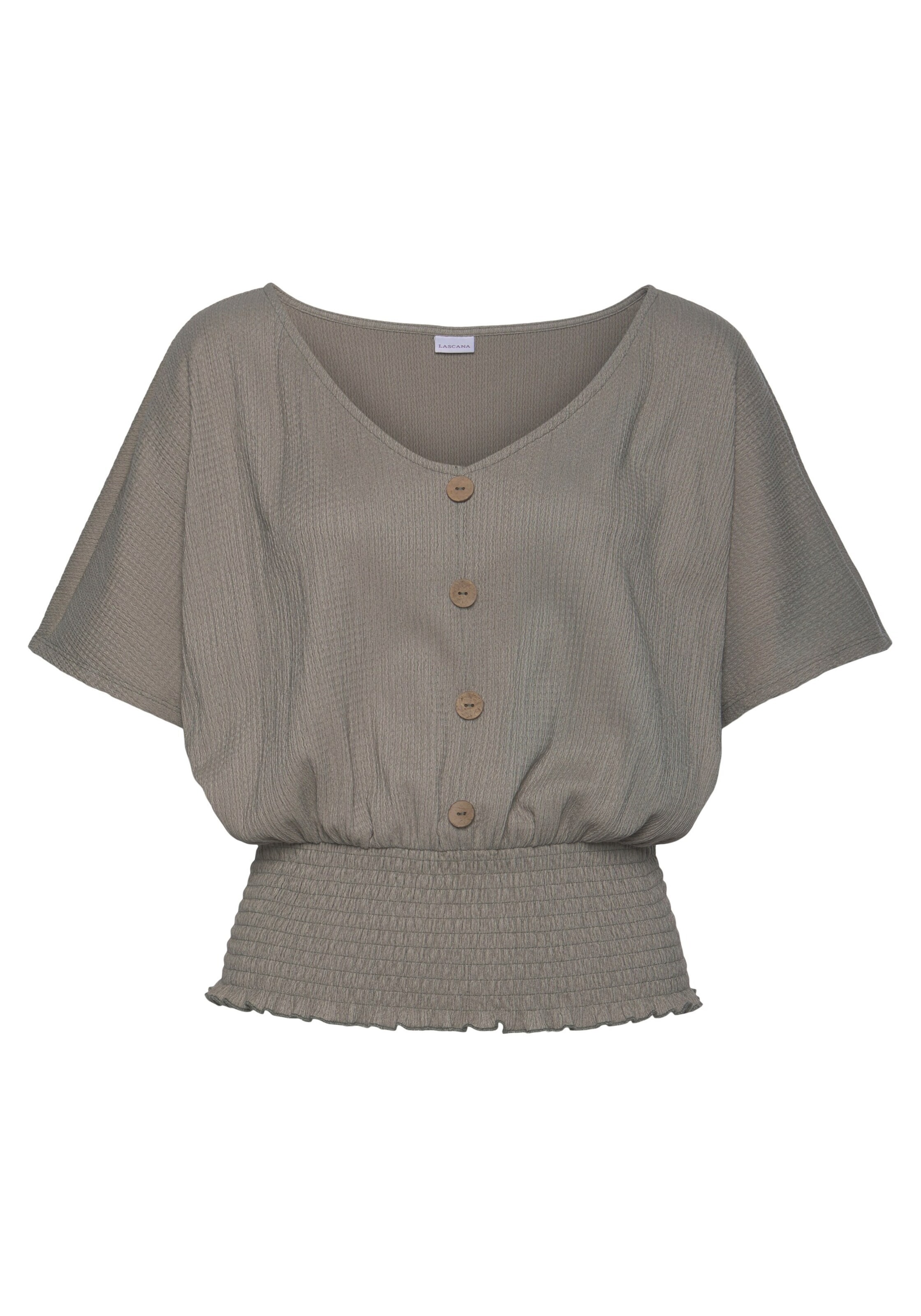 LASCANA Shirt in Groen: voorkant