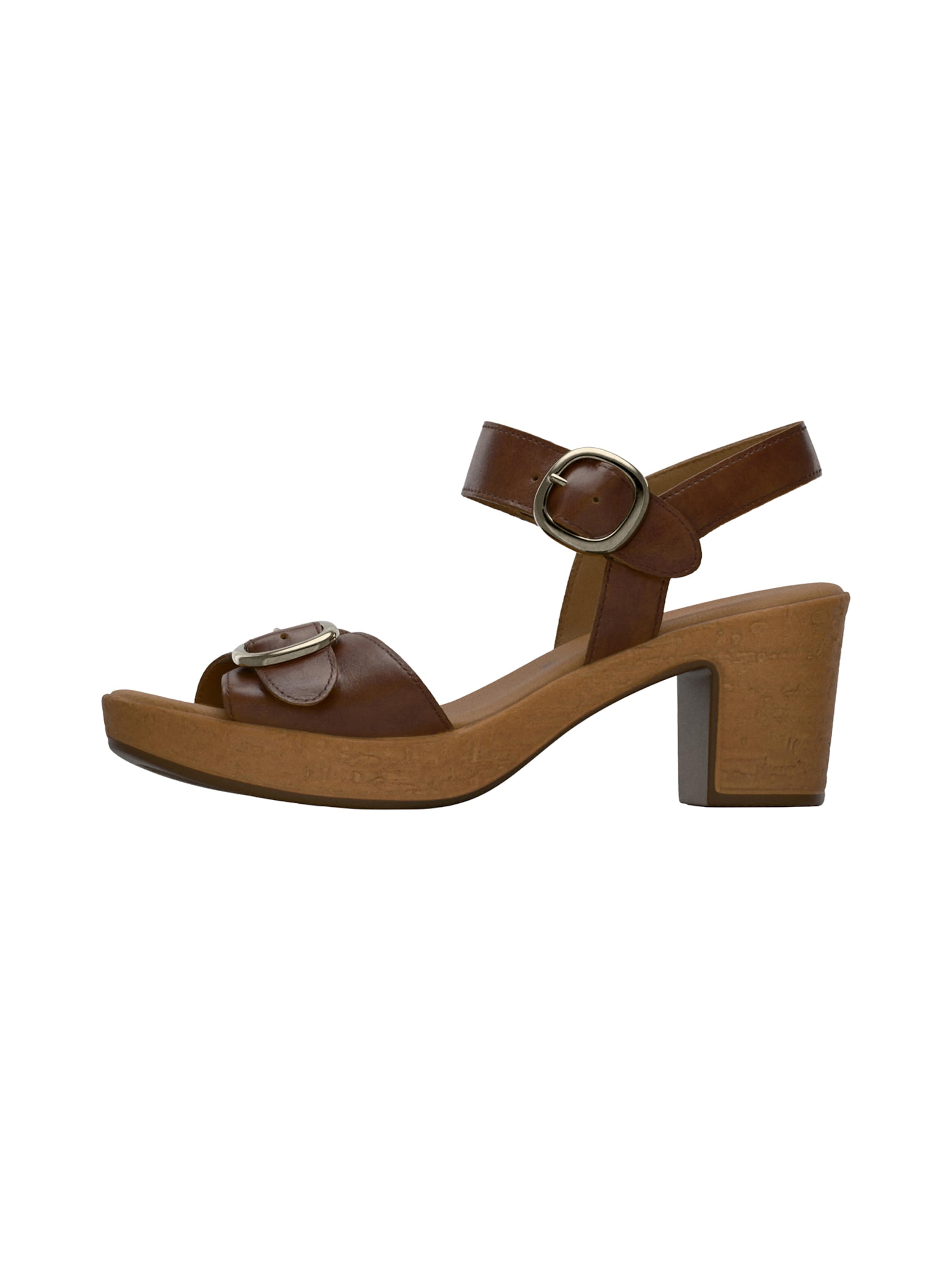 GABOR Sandalen met riem in Bruin: voorkant