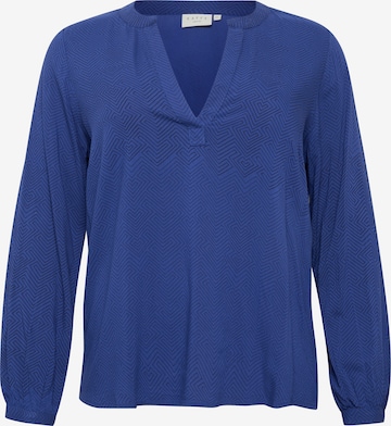 KAFFE CURVE Blouse 'Micca' in Blauw: voorkant