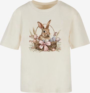 F4NT4STIC Shirt 'Osterhasen Korb Dekor' in Beige: voorkant