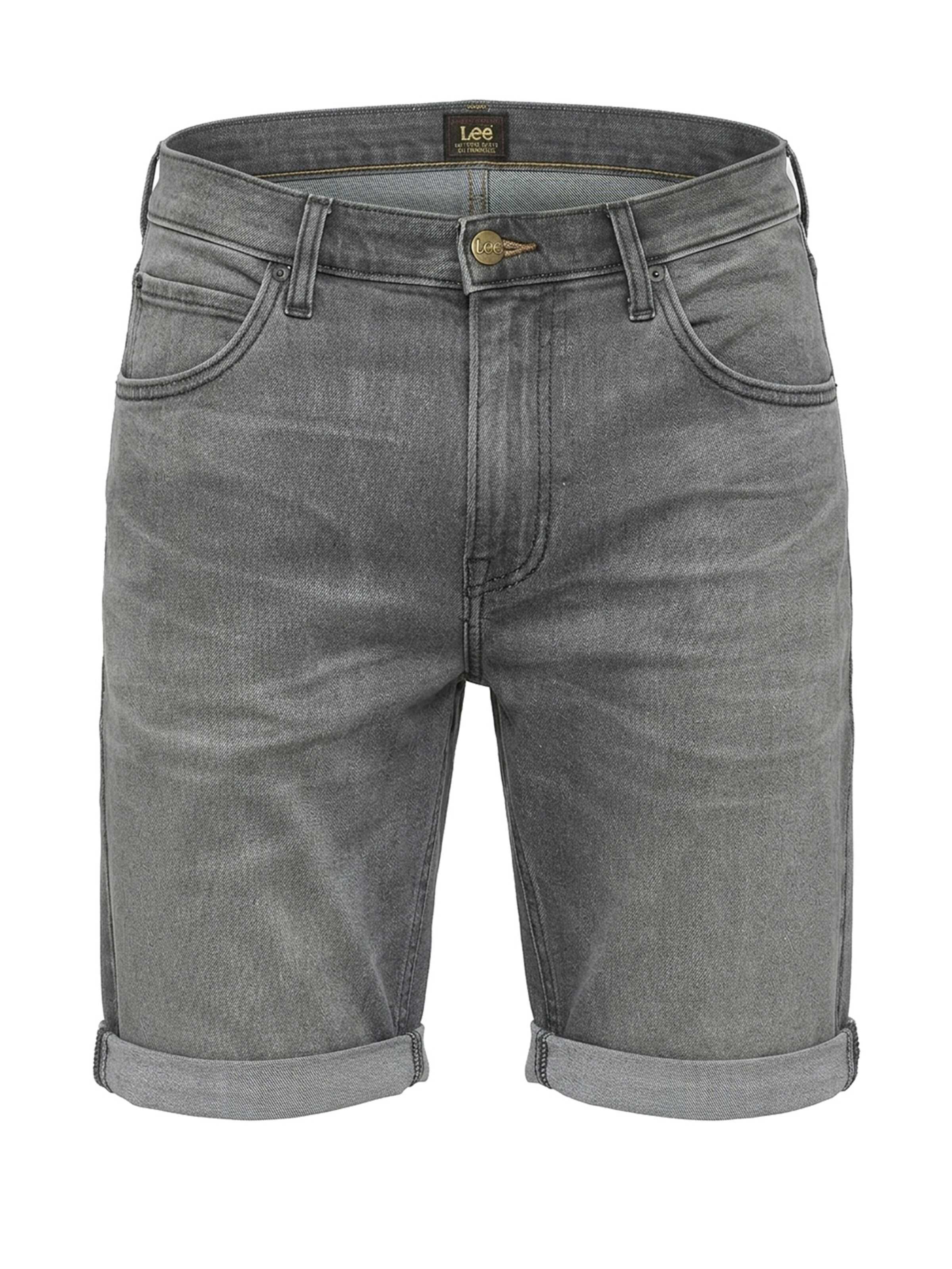 Lee - Calças de ganga '5 POCKET SHORTS' em cinzento: frente