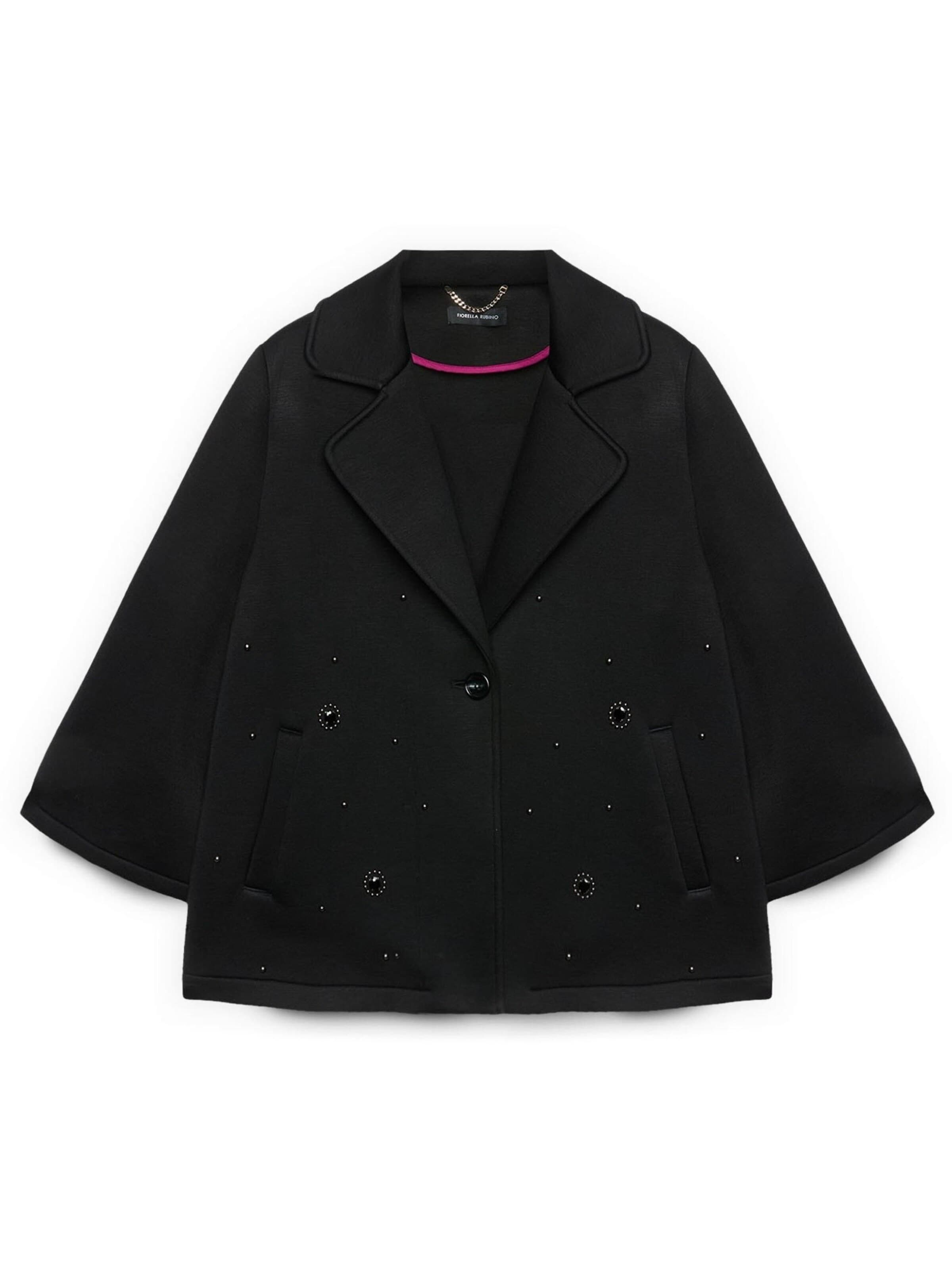 Manteau d’hiver Fiorella Rubino en noir : devant