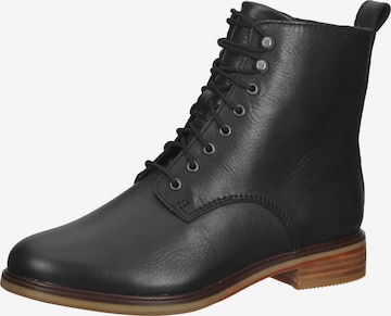 CLARKS Lace-Up Ankle Boots in Black: front