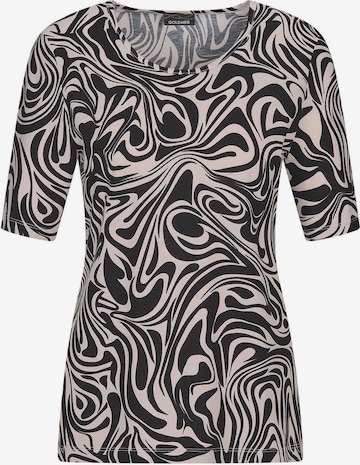 Goldner Shirt in Schwarz: Vorderseite