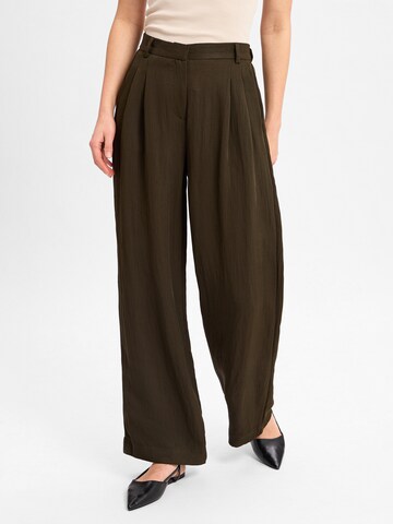 MSCH COPENHAGEN Boot cut Pants 'Genette' in Green: front