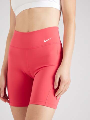 NIKE Skinny Spodnie sportowe 'ONE' w kolorze czerwony