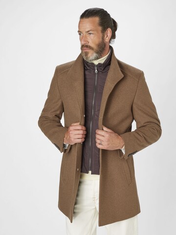 S4 Jackets Winter Coat 'Newton Black' in Beige