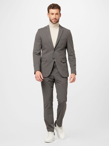 Coupe slim Costume 'LIAM' SELECTED HOMME en gris : devant