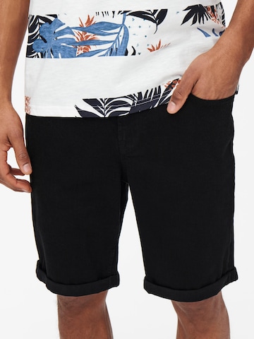 Only & Sons Regular Shorts 'Ply' in Schwarz