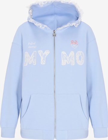 MYMO - Sudadera con cremallera en azul: frente