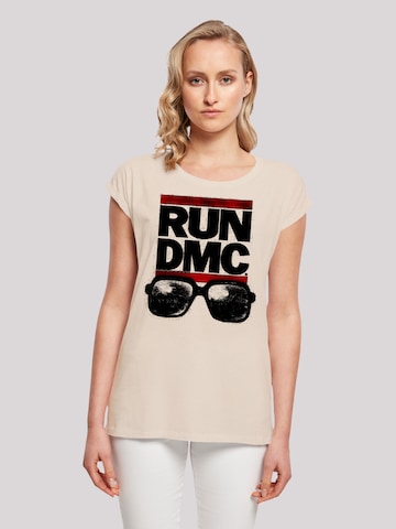 F4NT4STIC T-Shirt 'Run DMC Glasses NYC' in Beige: Vorderseite