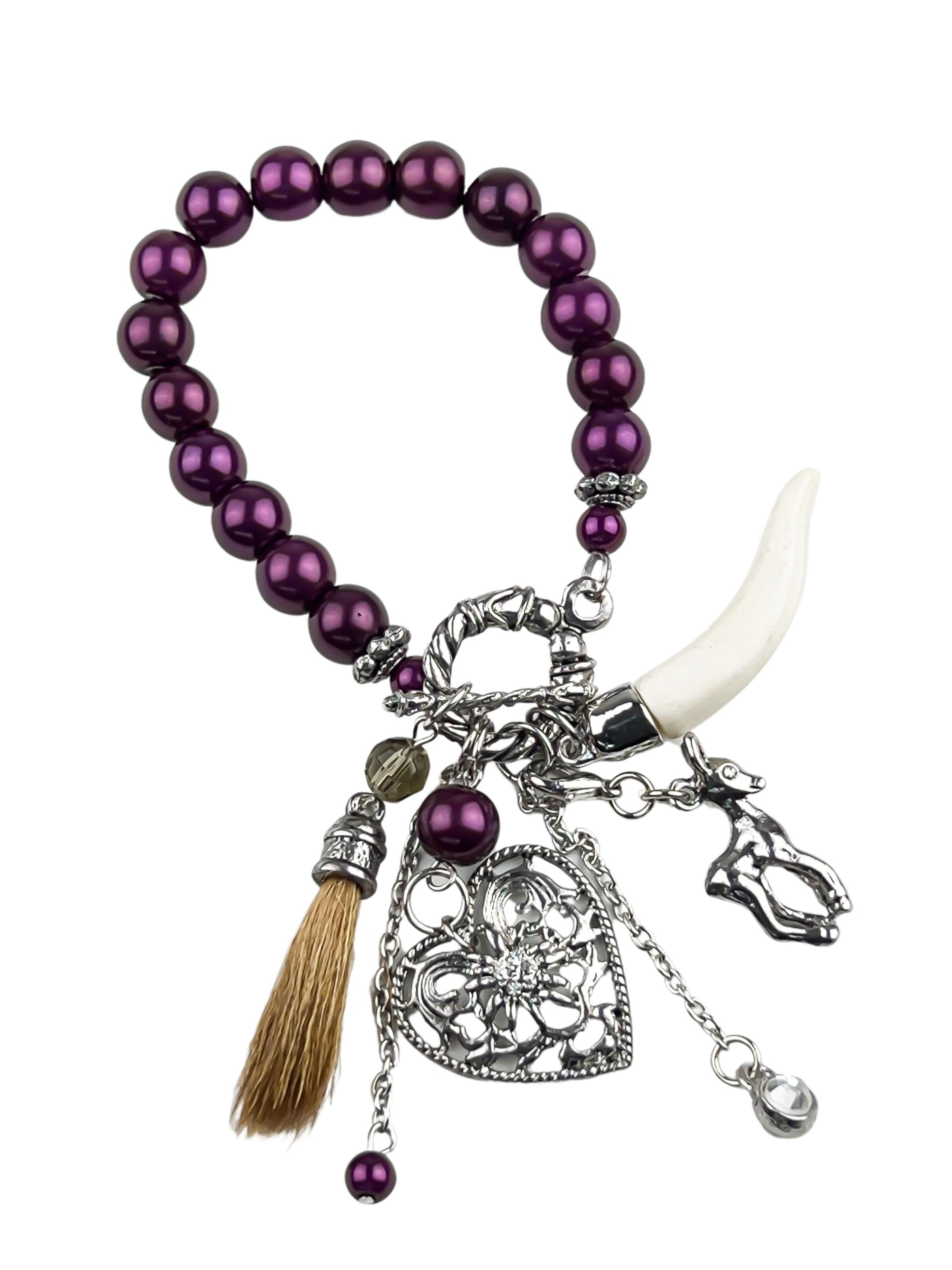 COLLEZIONE ALESSANDRO Bracelet 'Greta' in Purple: front