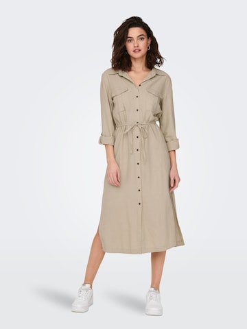 ONLY Shirt dress 'Caro' in Brown: front