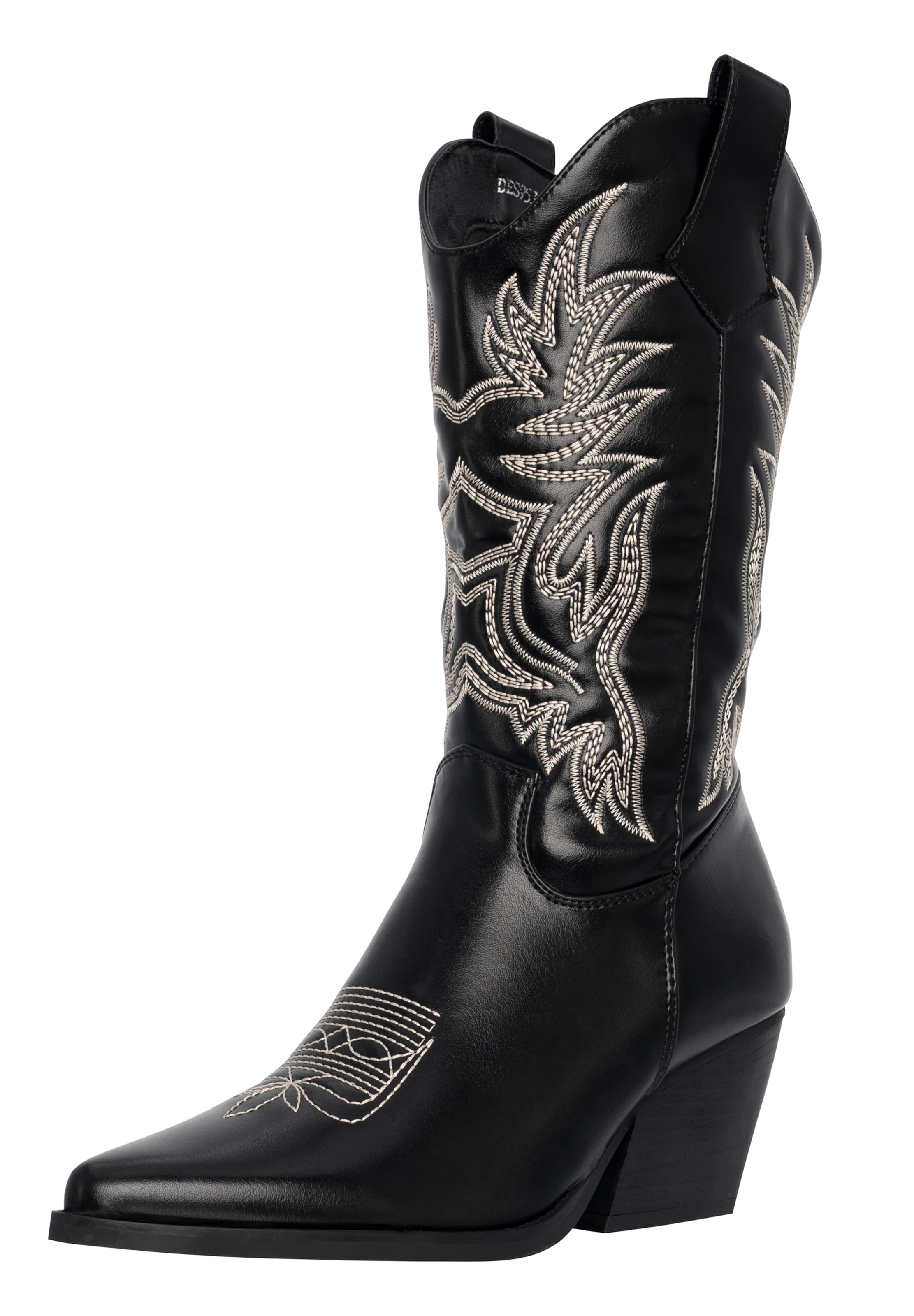 Salinyang Comwboystøvler i sort: forside