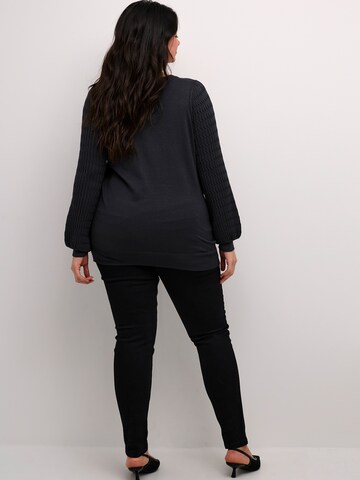 KAFFE CURVE Sweater 'KC Lini' in Black