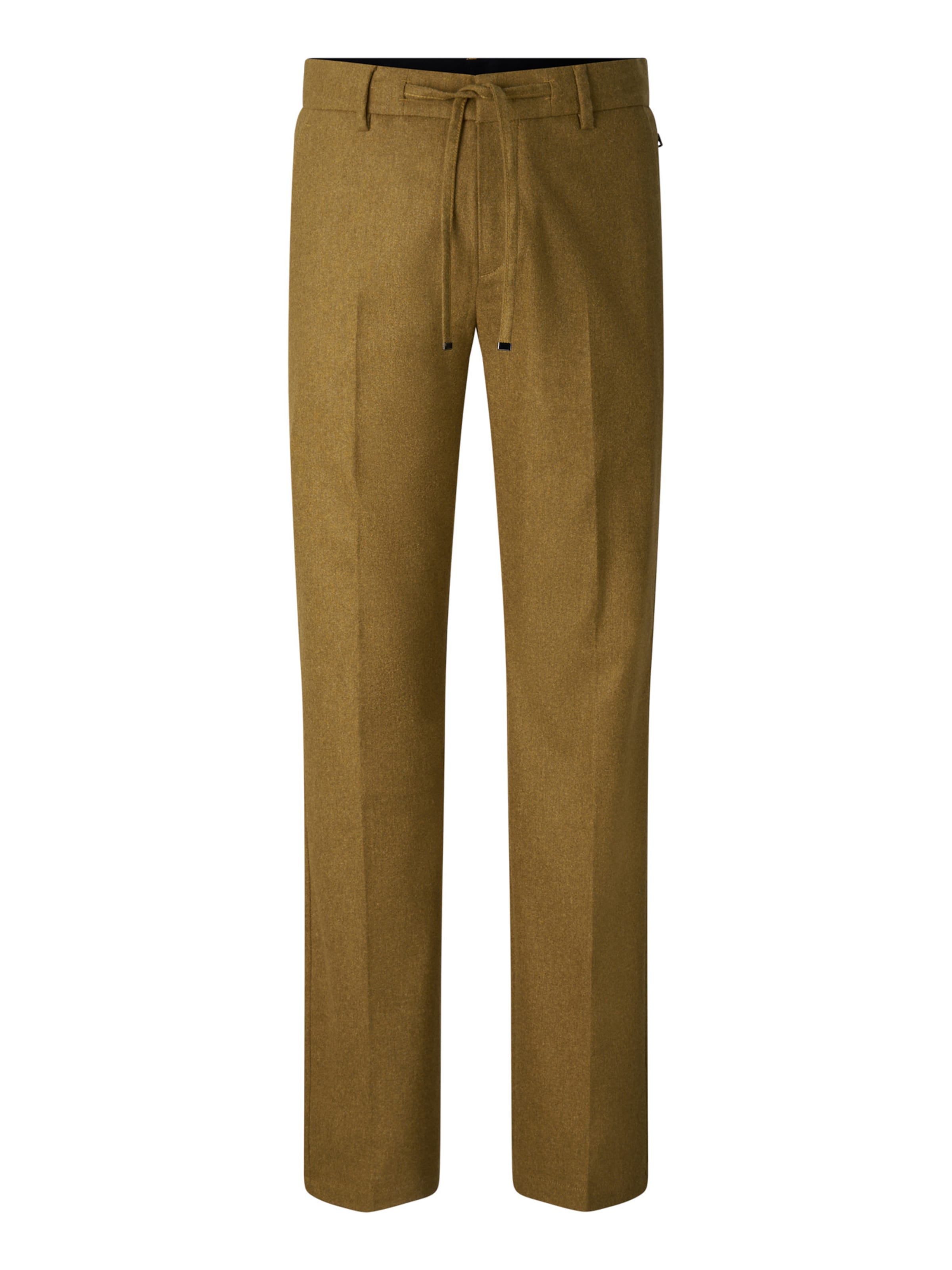 BOGNER Regular Pleat-front trousers in Green: front