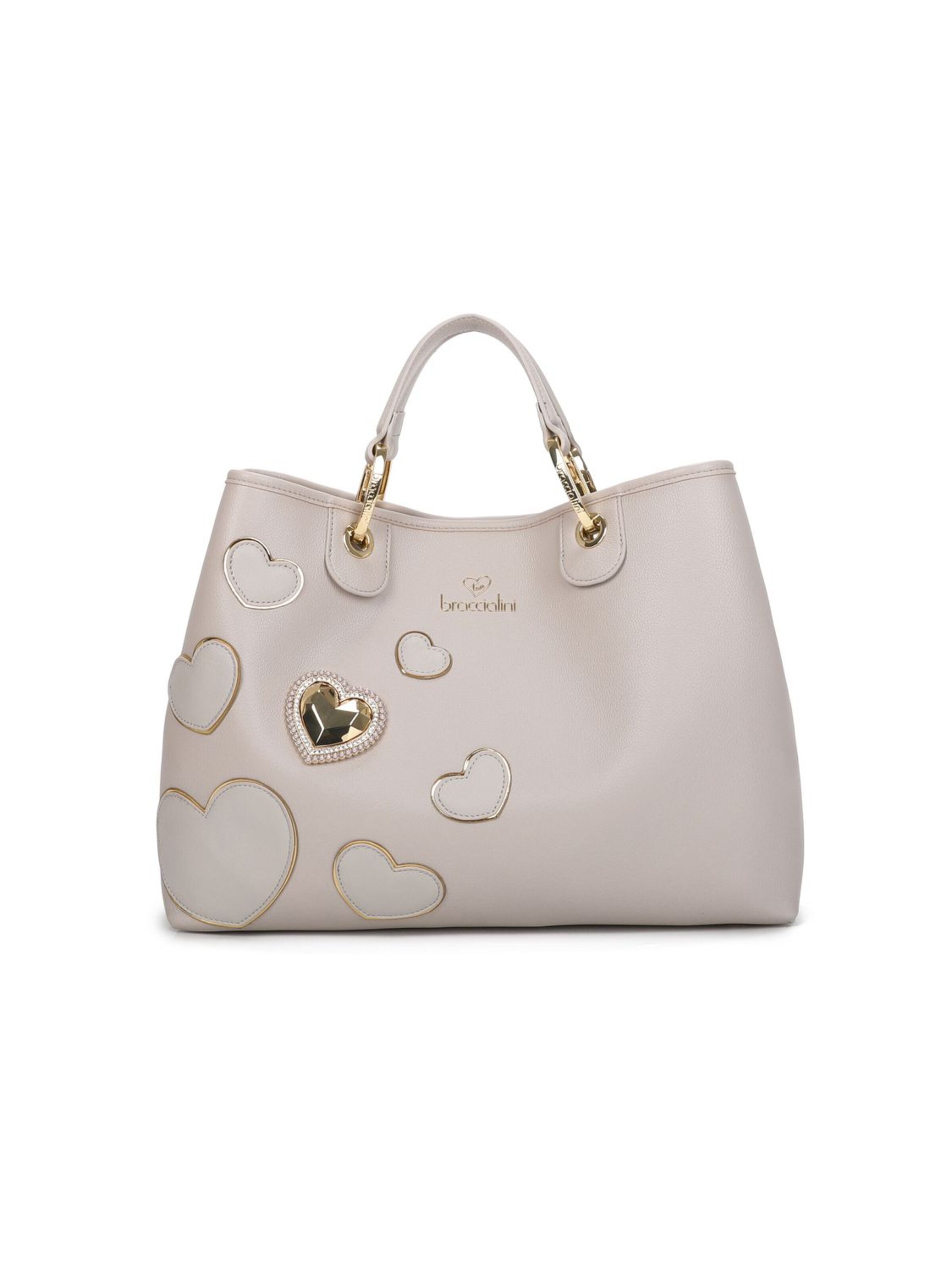 Borsa a mano 'Beth Patch' di Braccialini in grigio: frontale