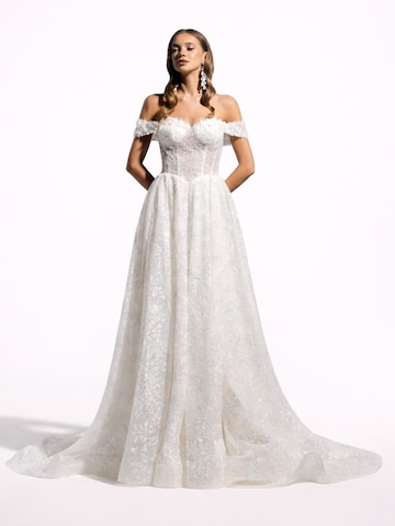 Robe de soirée 'Wedding dress Oliva' Devotion Dresses en beige : devant