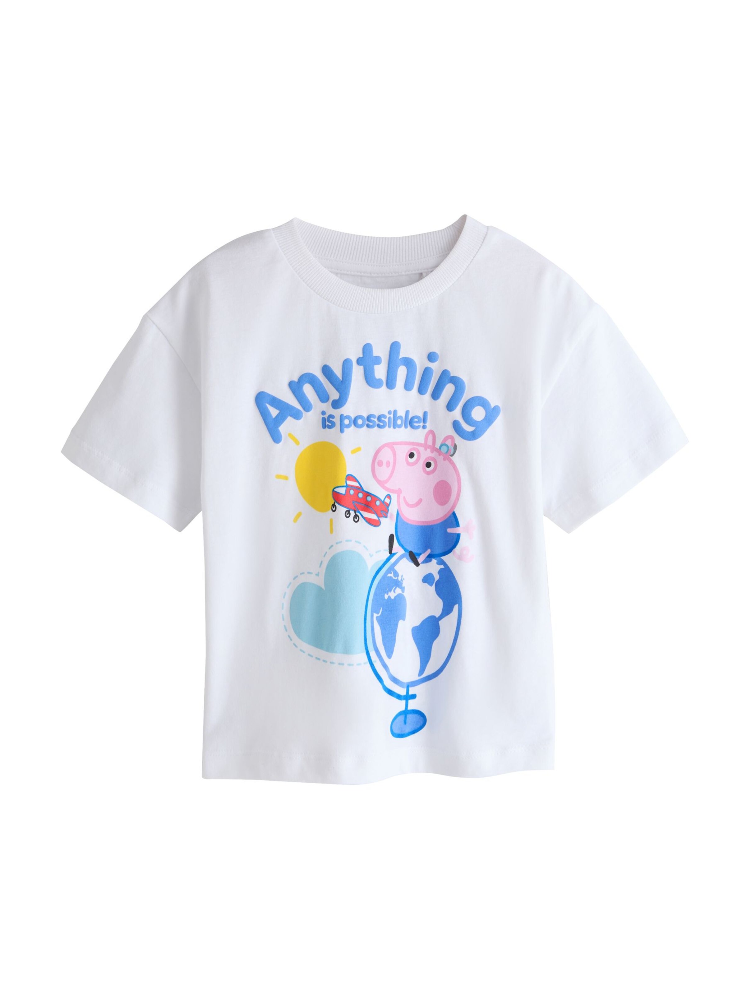 T-Shirt Next en blanc : devant