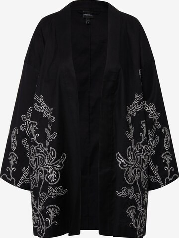 Kimono Ulla Popken en noir : devant