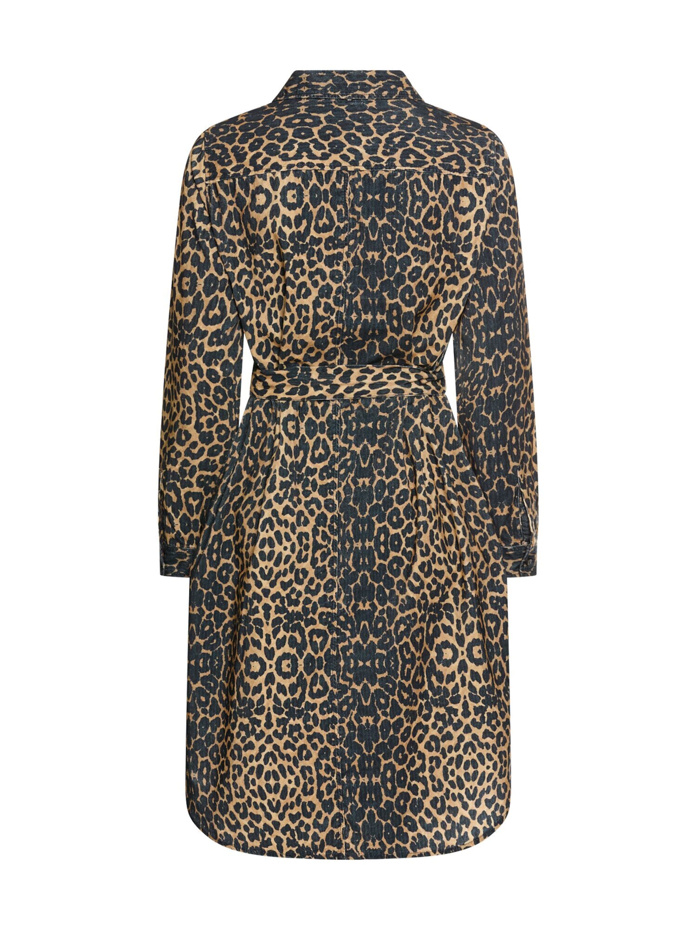 CAMEL ACTIVE Baumwollkleid mit Bindegürtel in Braun