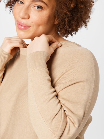 ONLY Carmakoma Sweater in Beige