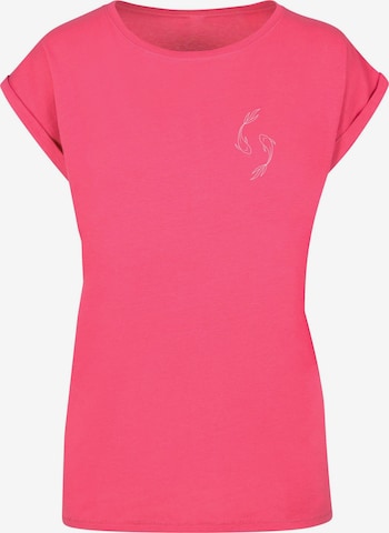 Maglietta 'Spring -  Yin & Jang Fish' di Merchcode in rosa: frontale