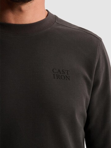 CAST IRON Koszulka 'Regular fit T-shirt with long sleeves' w kolorze szary