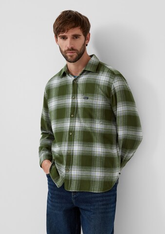 s.Oliver Regular fit Button Up Shirt in Green: front