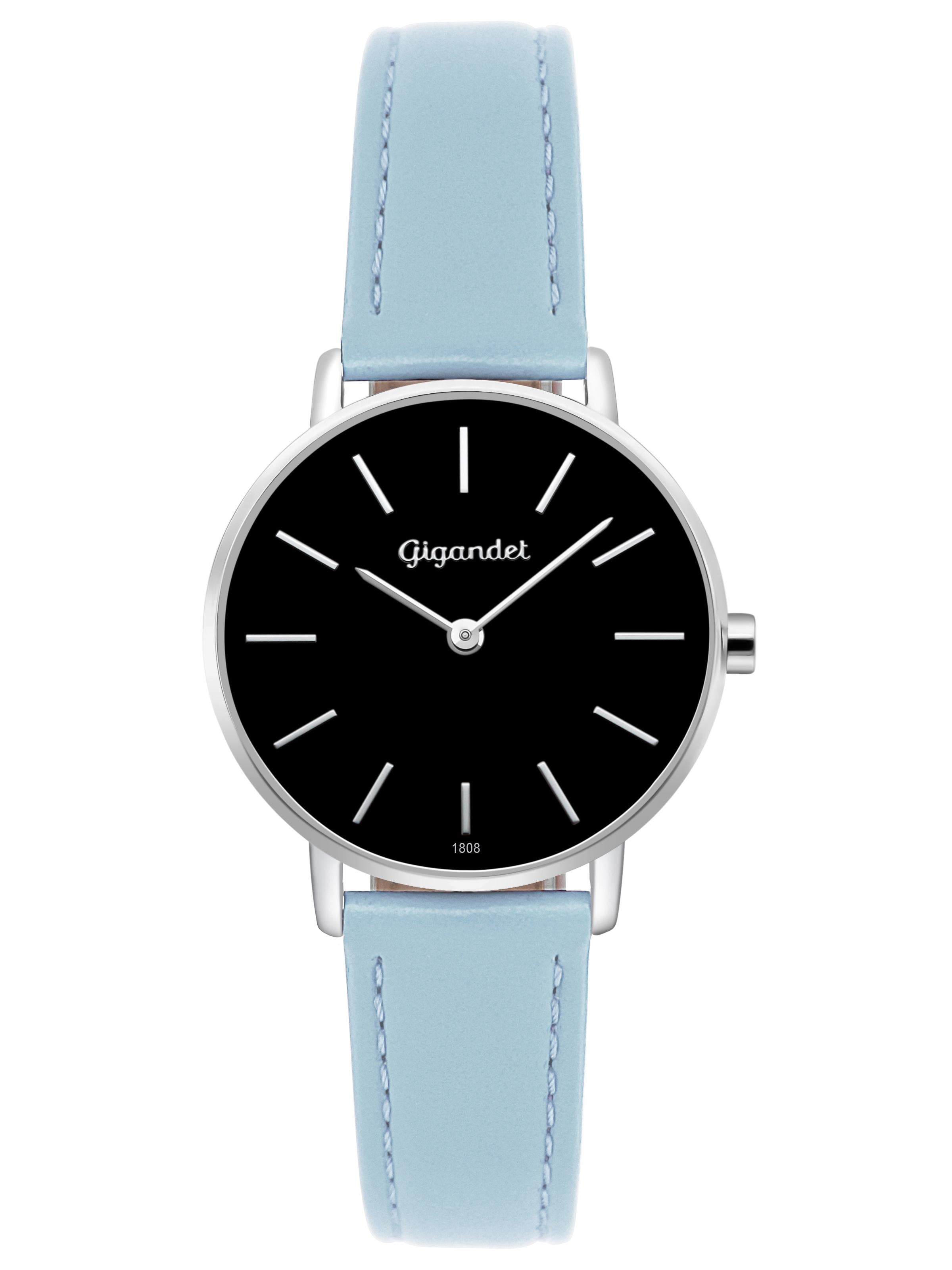 Gigandet Analoguhr 'MINIMALISM' in Schwarz: Vorderseite