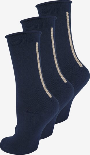 ELBEO Damensocken ' 3-Pack Straight Elegance ' in blau / dunkelblau, Produktansicht