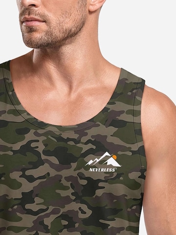 Neverless Shirt 'Minimalistic Mountain' in Green