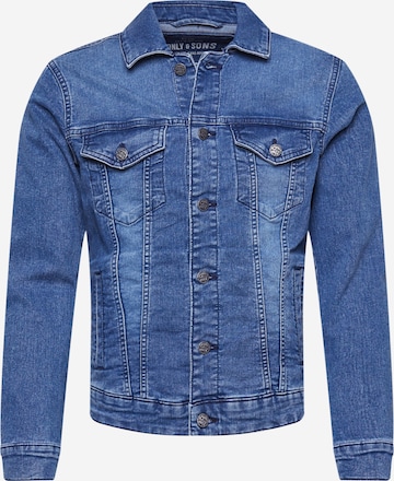 Only & Sons Between-Season Jacket 'Come' in Blue: front