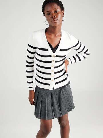 Karen Millen Knit Cardigan in White: front