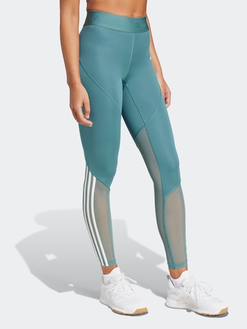 Skinny Pantalon de sport 'Hyperglam' ADIDAS PERFORMANCE en vert : devant