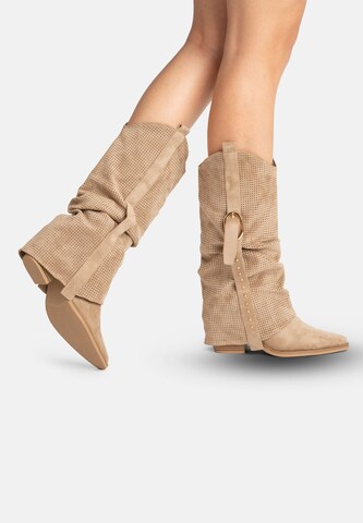 Bottes de cowboy Salinyang en beige