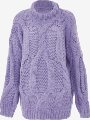 Pull-over ebeeza en violet : devant