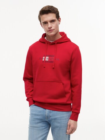 TOMMY HILFIGER Collegepaita 'SCRIPT' värissä punainen: etupuoli