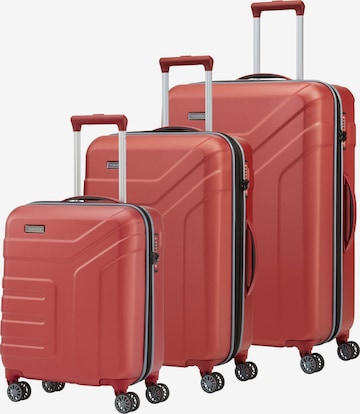 TRAVELITE Suitcase Set 'Vector' in Red: front