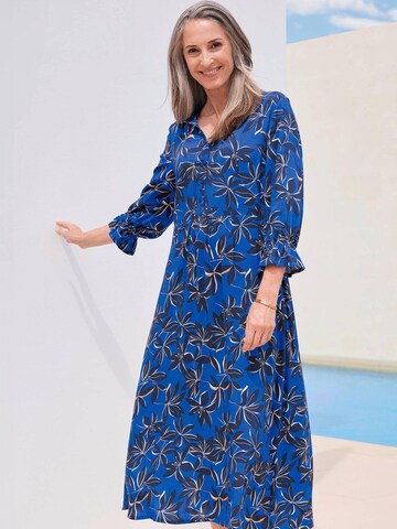 Goldner Sommerkleid in Blau