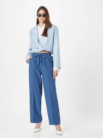 UNITED COLORS OF BENETTON Zvonové kalhoty Kalhoty s puky – modrá