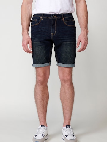 Coupe slim Jean KOROSHI en bleu : devant