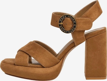 Pepe Jeans Riemensandale 'Lenny' in Braun: Vorderseite