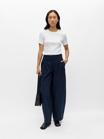 OBJECT Barrel Pleat-front trousers 'OBJTanya' in Blue