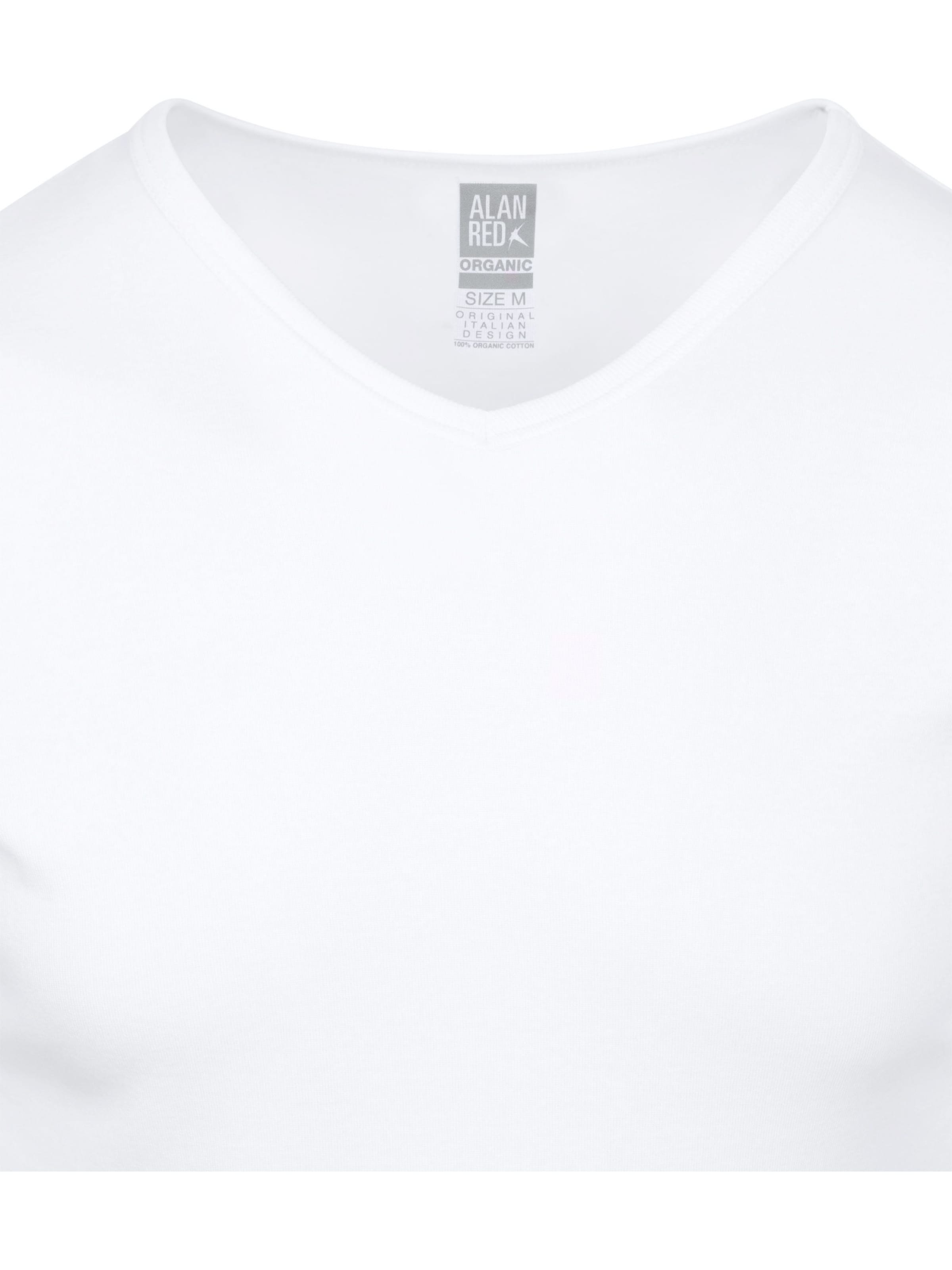 T-Shirt 'Organic' alan red en blanc