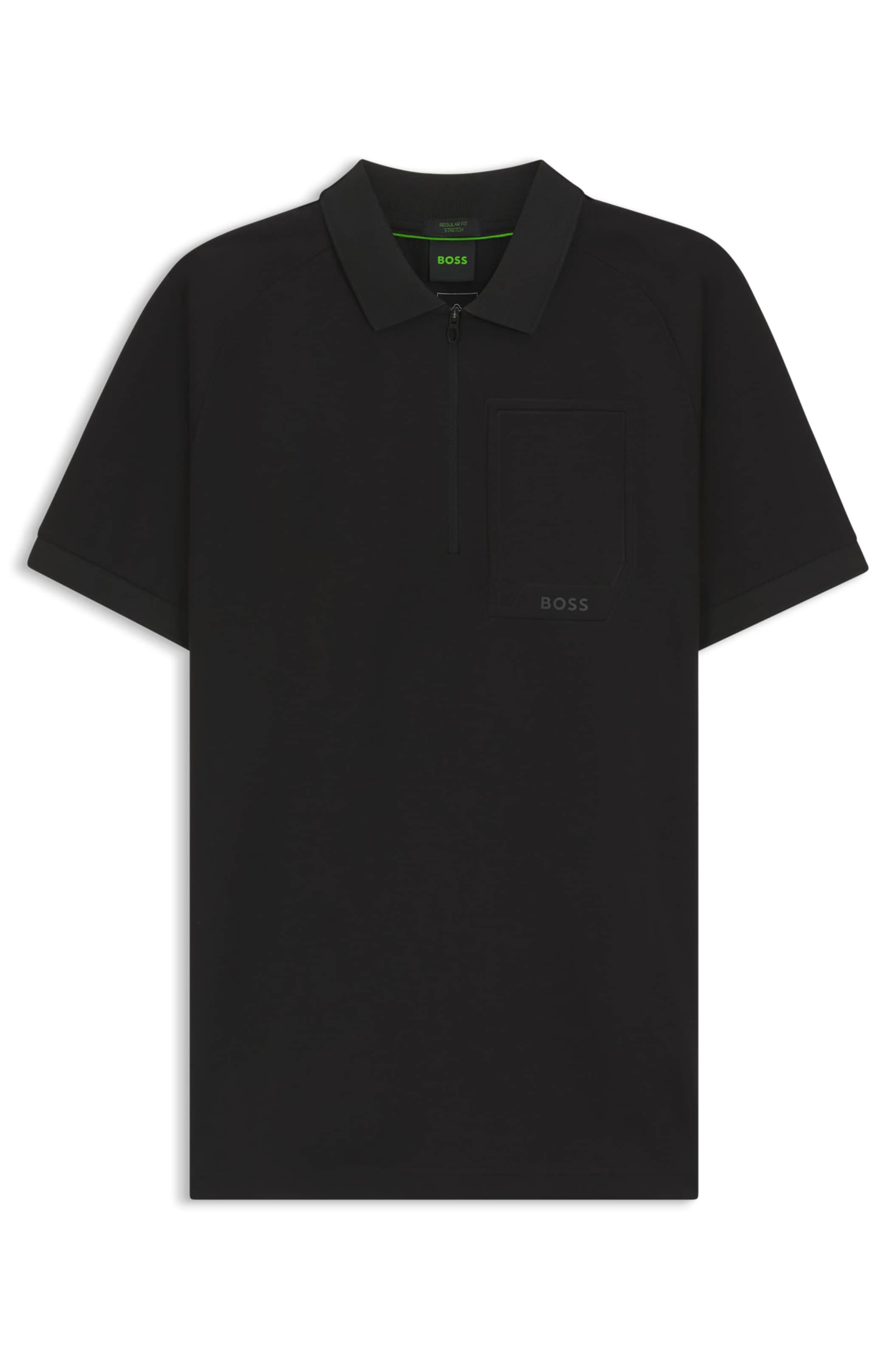 BOSS Poloshirt in Schwarz: Vorderseite