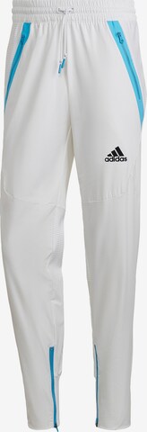 ADIDAS SPORTSWEAR Workout Pants 'Designed for Gameday' in White: front