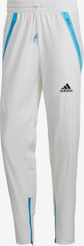 ADIDAS SPORTSWEAR Workout Pants 'Designed for Gameday' in White: front